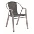 Pack de sillas con brazos arena y aluminio Edge Garbar