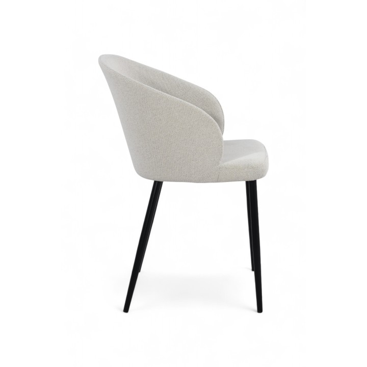 Sillas tapizadas comedor | Sillón Santa Pola - Sillón con patas negras