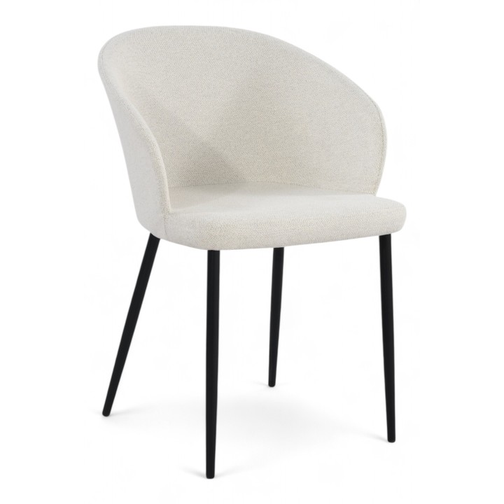 Sillas tapizadas comedor | Sillón Santa Pola - Sillón con patas negras