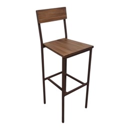 Taburete Dublin oxido madera betun