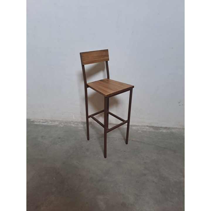 ▷Taburete Dublin oxido madera betun| Taburetes vintage 【Cafeterías】