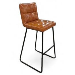 ➤Taburete Bonn Clay | Mobiliario Retro - Taburete industrial tapizado