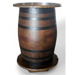 Barrica  tablero madera y reposapies