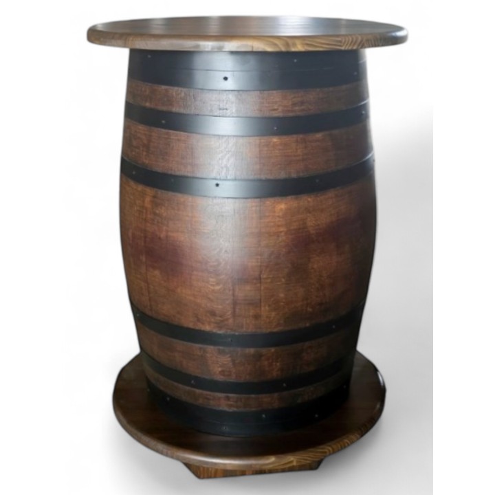Barrica  tablero madera y reposapies