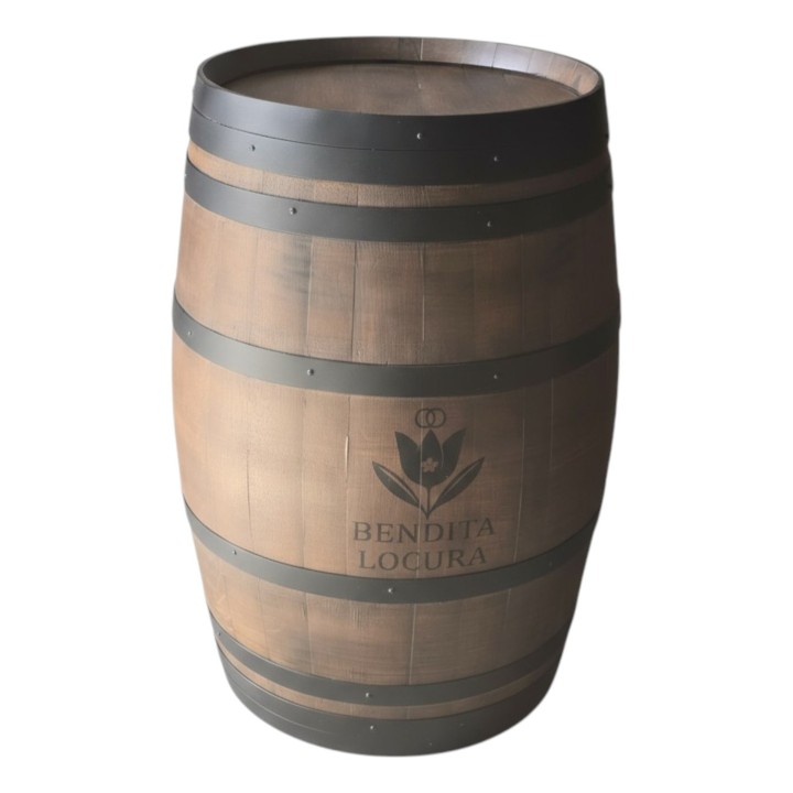 Barrica madera serigrafiada
