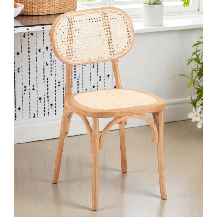 Silla Comedor de Madera Cannage Color | Silla Linda  madera y Canagge