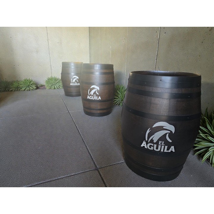 Barrica madera serigrafiada