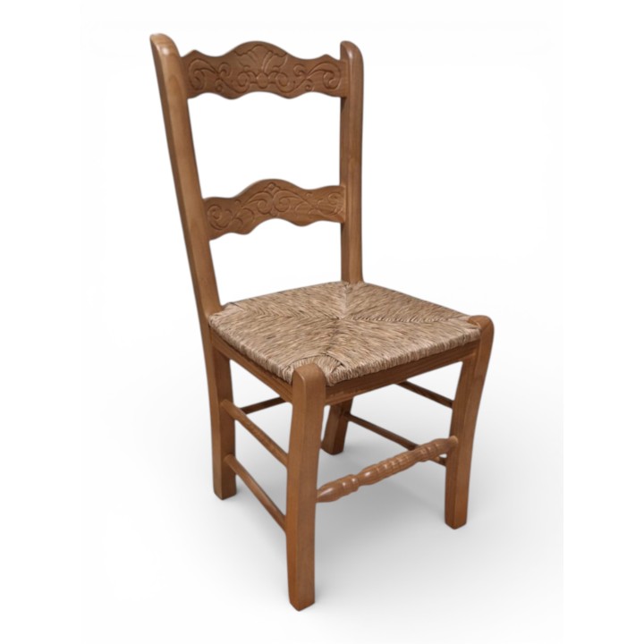 Silla Rondeña Tallada |silla rustica madera