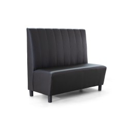 Sofá Lisboa a rayas tapizado -Sillas y Mesas de madera |Sofas vintage