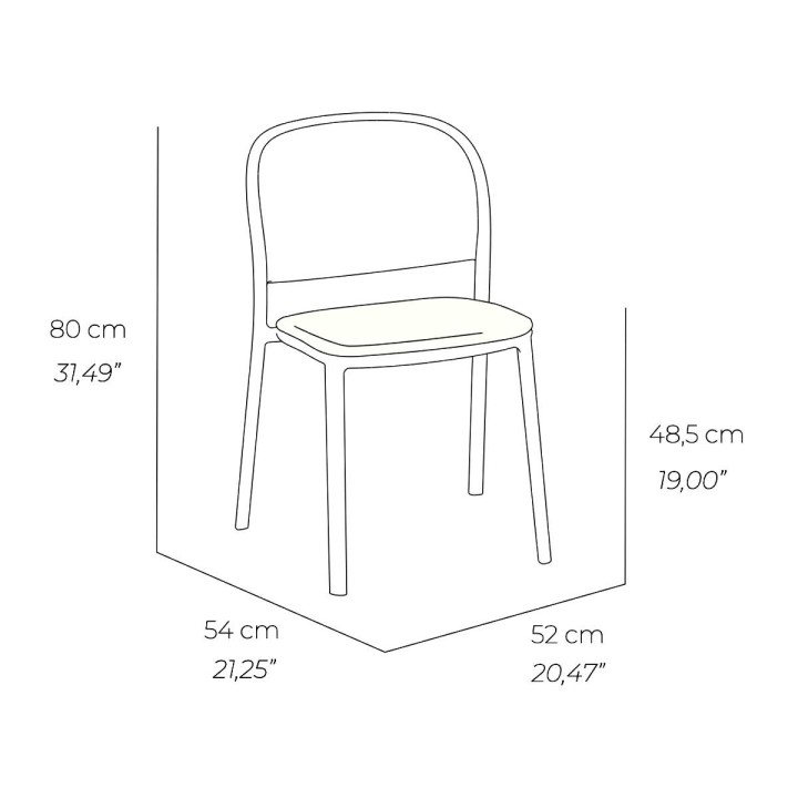 ▷Silla Trena Pad | Mobiliario bares - Sillas con asiento acolchado