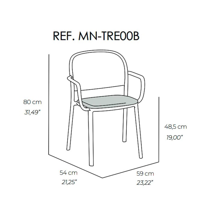 ▷Sillón Trena Pad | Mobiliario bares- Sillón con asiento acolchado
