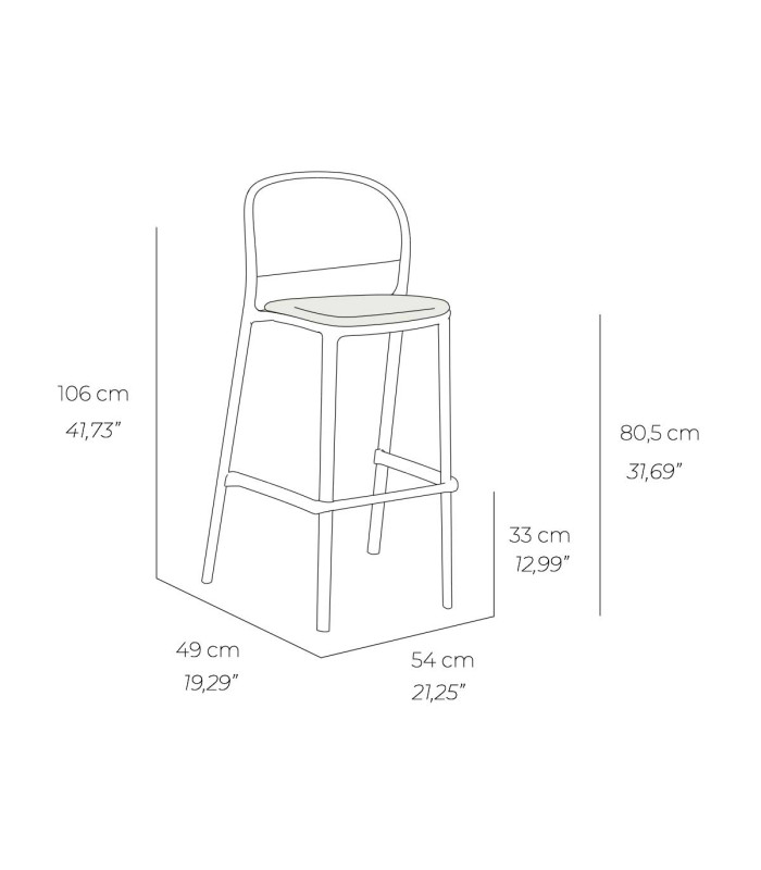 Taburete Trena Pad