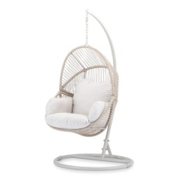 Silla estilo pajarera Eagle con soporte Ratán beige| Terrazas y jardín