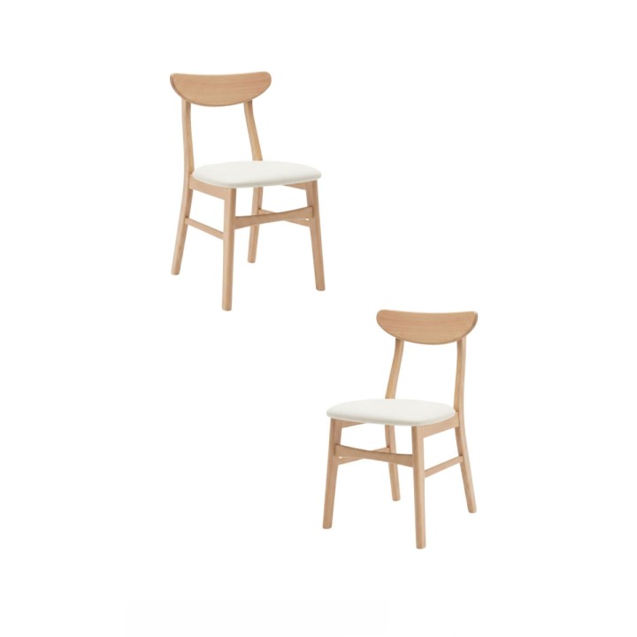 Comprar Pack 2 Sillas Zenit Madera Tapizada | Sillas y Mesas de madera