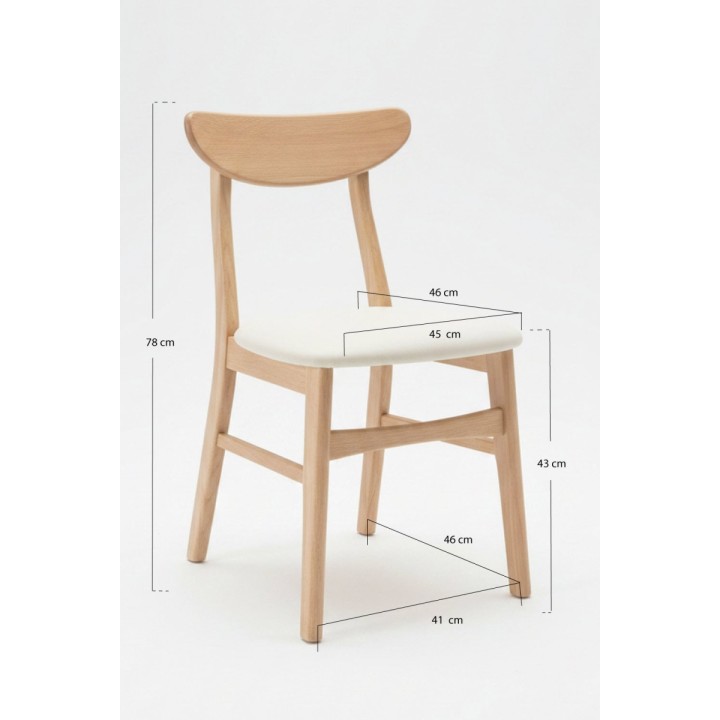 Comprar Pack 2 Sillas Zenit Madera Tapizada | Sillas y Mesas de madera