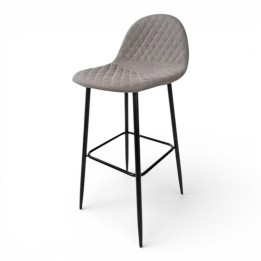 Taburete alto Boro para hostelería | polipiel gris topo