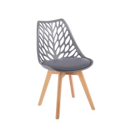 Silla Nórdica Vaniel de Madera y Polipiel | Comedor y Escritorio