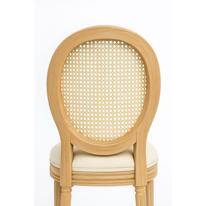 Sill LUIS XVI madera Olmo | Silla Palace Respaldo rejilla