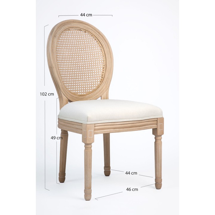 Sill LUIS XVI madera Olmo | Silla Palace Respaldo rejilla