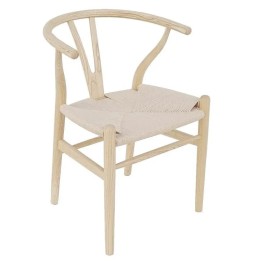 Silla Wishbone natural- Sillón nórdico trenzado cuerda
