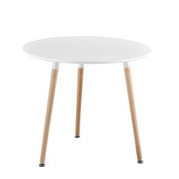 Mesa Nórdica Eames Redonda Blanca 80 cm