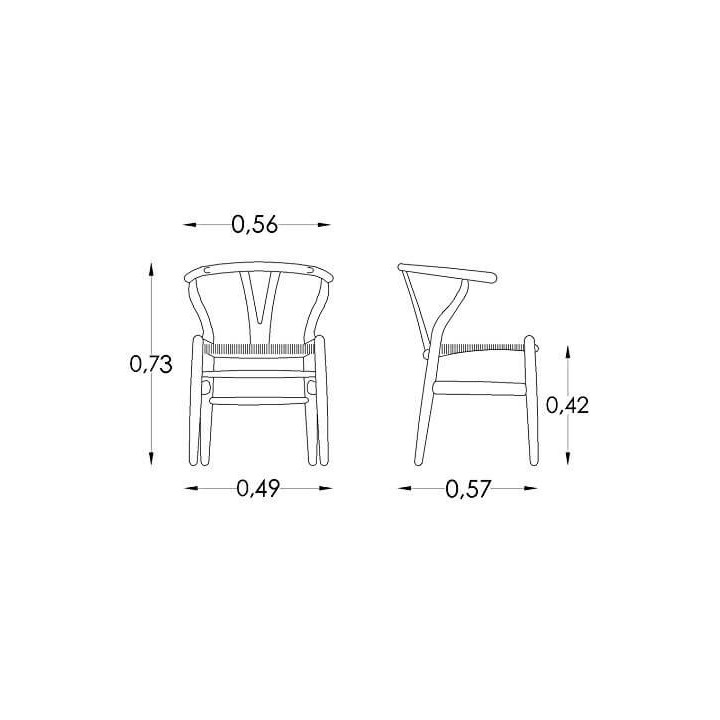 Silla Nórdica Wishbone Natural |Sillas estilo escandinavo