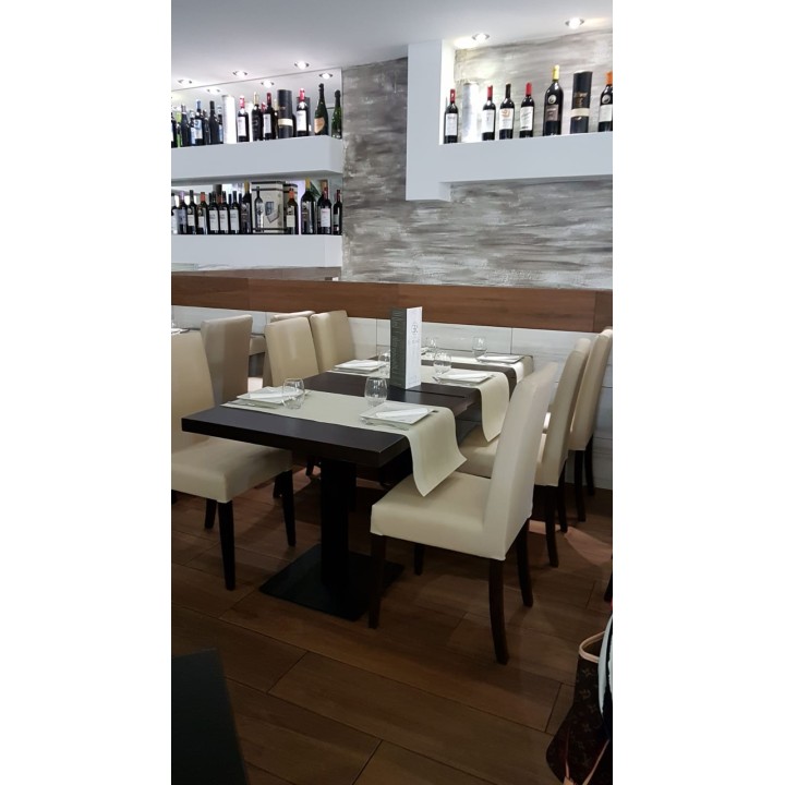 Silla Lucca Tapizada |Silla tapizada madera hoteles y bares