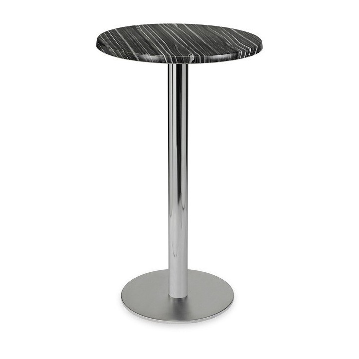  Mesa Cheste Alta Redonda Acero Inoxidable|Mobiliario Metalico Online