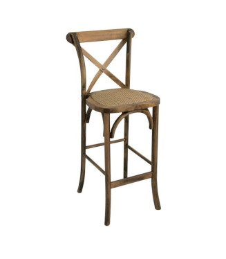 Taburete Thonet Respaldo nogal y ratán|Sillas y Mesas de madera