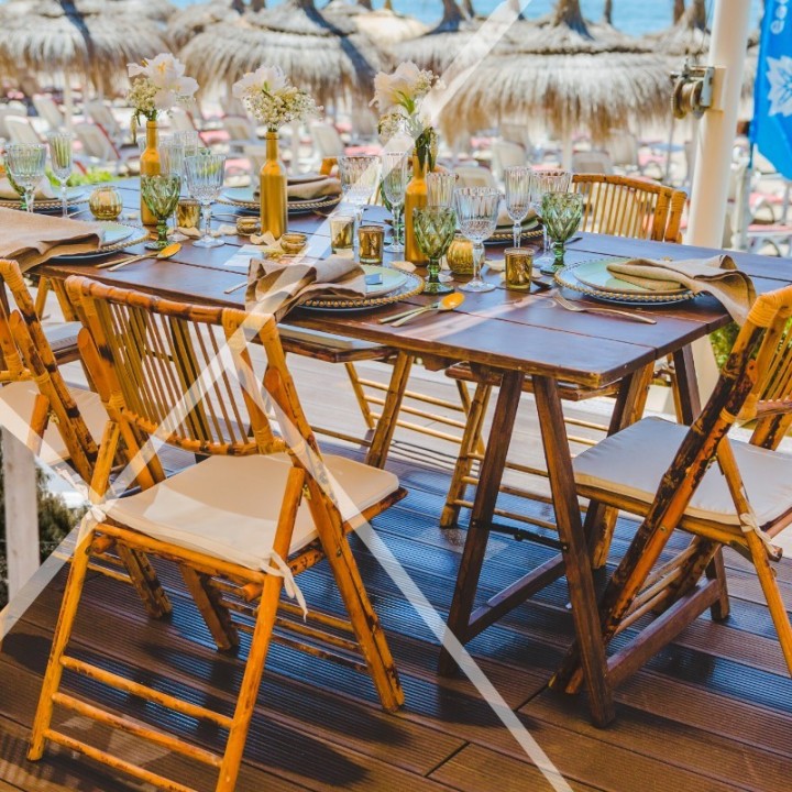 Silla Bambu plegable|Eventos y jardines hosteleria
