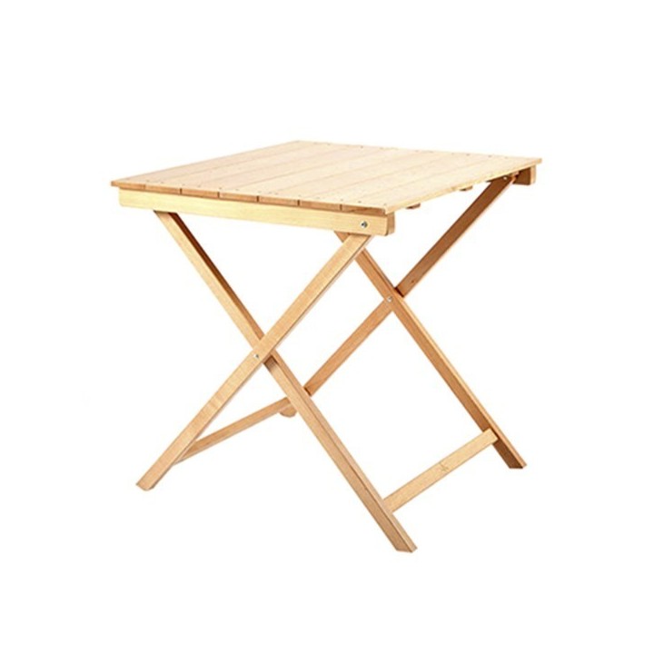 Mesa plegable cuadrada madera de haya- Mesas madera Eventos