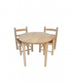 PacK Infantil Mesa +2 sillas madera anea