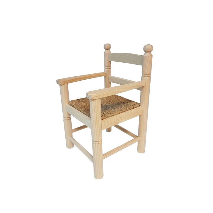 PacK Infantil Mesa +2 sillas madera anea| Mobiliario Infantil artesano madera pino macizo
