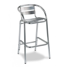 Taburete Aluminio respaldo con brazos |Taburetes Bares 