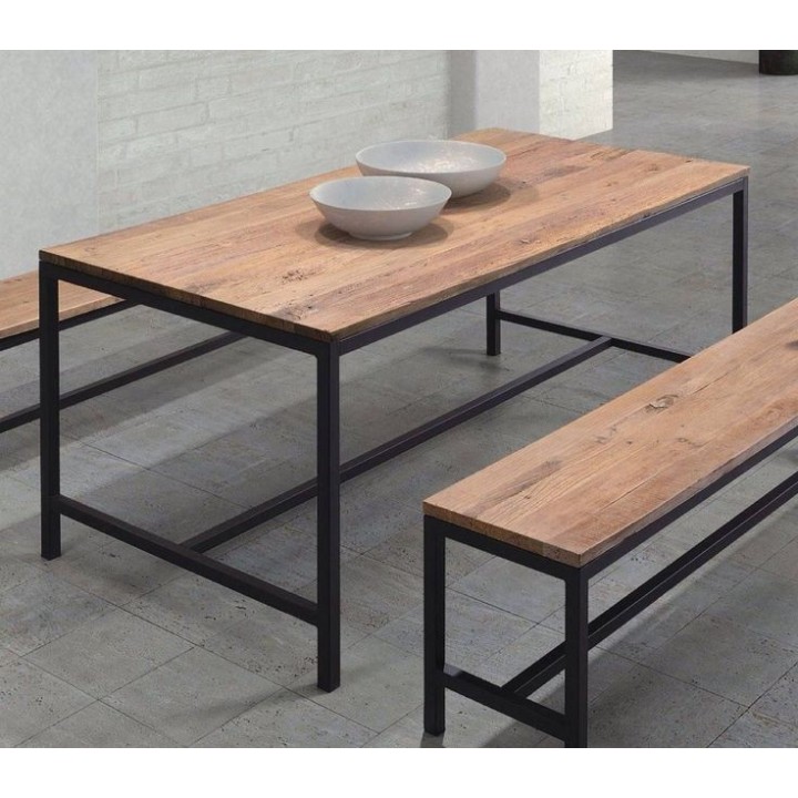  Pack mesa y 2 Banco Greensburg- vintage bares y restaurantes