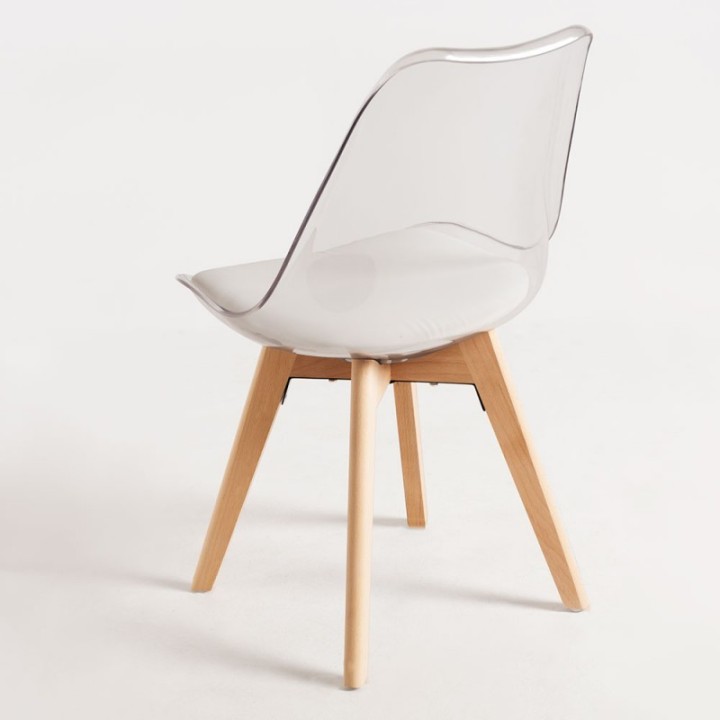   Silla Reyne nordica transparente|Sillas nordicas actuales y vanguardistas 