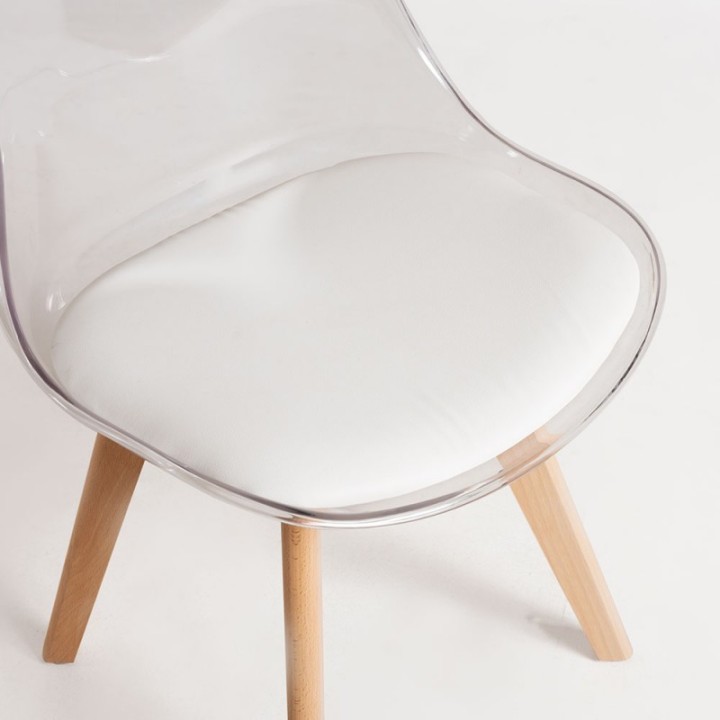   Silla Reyne nordica transparente|Sillas nordicas actuales y vanguardistas 