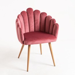 Sillón Honfleur Terciopelo |Sillón comedor tapizado nordico