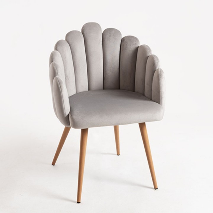Sillón Honfleur Terciopelo |Sillón comedor tapizado nordico