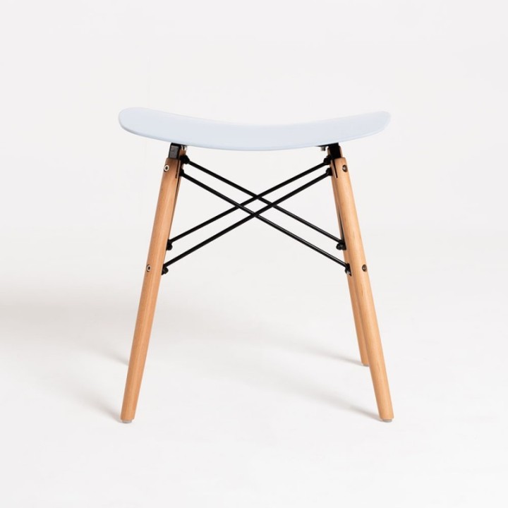   Taburete Nórdico Bajo Blanco , Negro o gris- Taburete eames