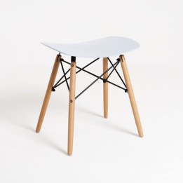   Taburete Nórdico Bajo Blanco , Negro o gris- Taburete eames