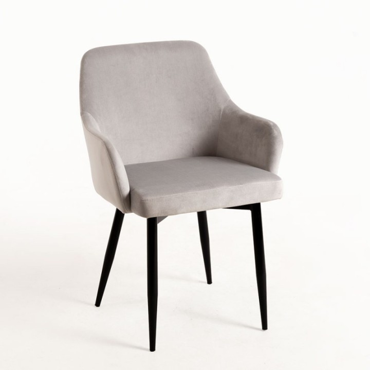 Silla Zagori Terciopelo Patas Negras|Sillas de comedor Nordicas