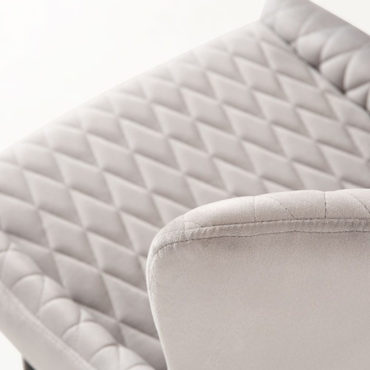 Silla Kos Terciopelo Patas Negras|Mobiliario Tapizado Velvet