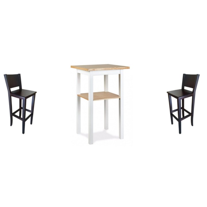 Pack 12: Mesa ref 725 + 4 tab. madera 551|mobililario bares
