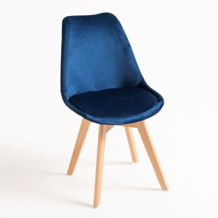 Silla Nórdica Reyne Terciopelo|Sillas madera haya comedor