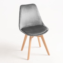 Silla Nórdica Reyne Terciopelo|Sillas madera haya comedor