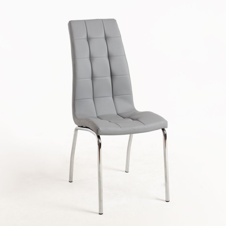 Silla Diema cromada tapizada |Sillas Online oficina y hogar