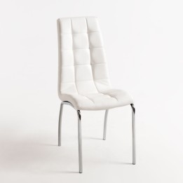 Silla Diema cromada tapizada |Sillas Online oficina y hogar