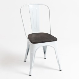 Silla TOLIX【De Madera】|Asiento madera Oscuro|Mobiliario Vintage