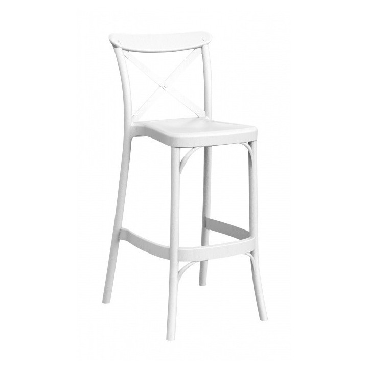 Taburete respaldo Thonet polipropileno| Taburetes bares terrazas